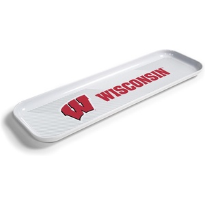 image:imageYouTheFan OfficiallyLicensed NCAA Snack Platter Platter  100 Melamine Dishwasher Safe BPA Free  16 x 5  Fan Gift for Snacks appetizers and FoodWisconsin Badgers